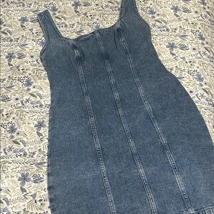 Abercrombie & Fitch Denim Mini Dress in Blue